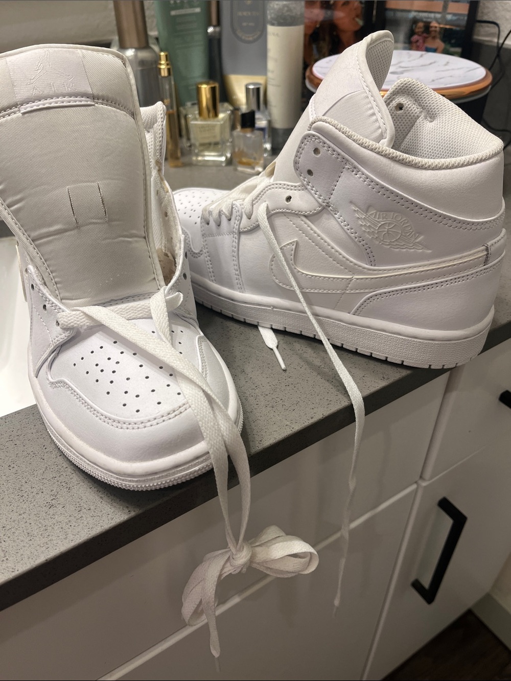 Nike Kids White High-Top Sneakers